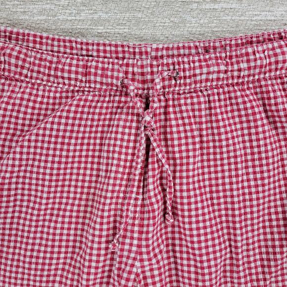 Vintage White Stag Shirt Capri Set Womens 2XL Red Gingham Button Down Pockets - Picture 5 of 16